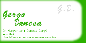 gergo dancsa business card
